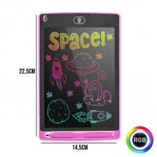 Lousa Mágica LCD RGB Infantil 8.5" polegadas - Rosa